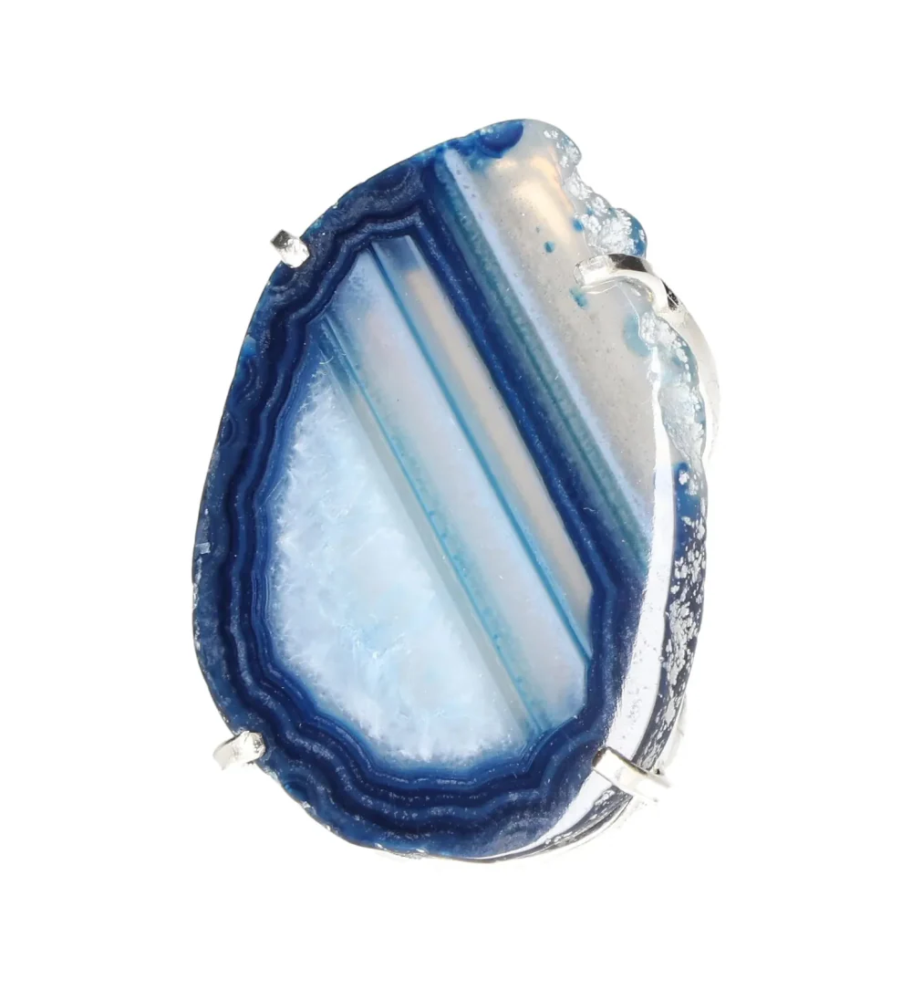 Agate Slice Arc And Wire Ring Silver 603744 P30 - Image 3