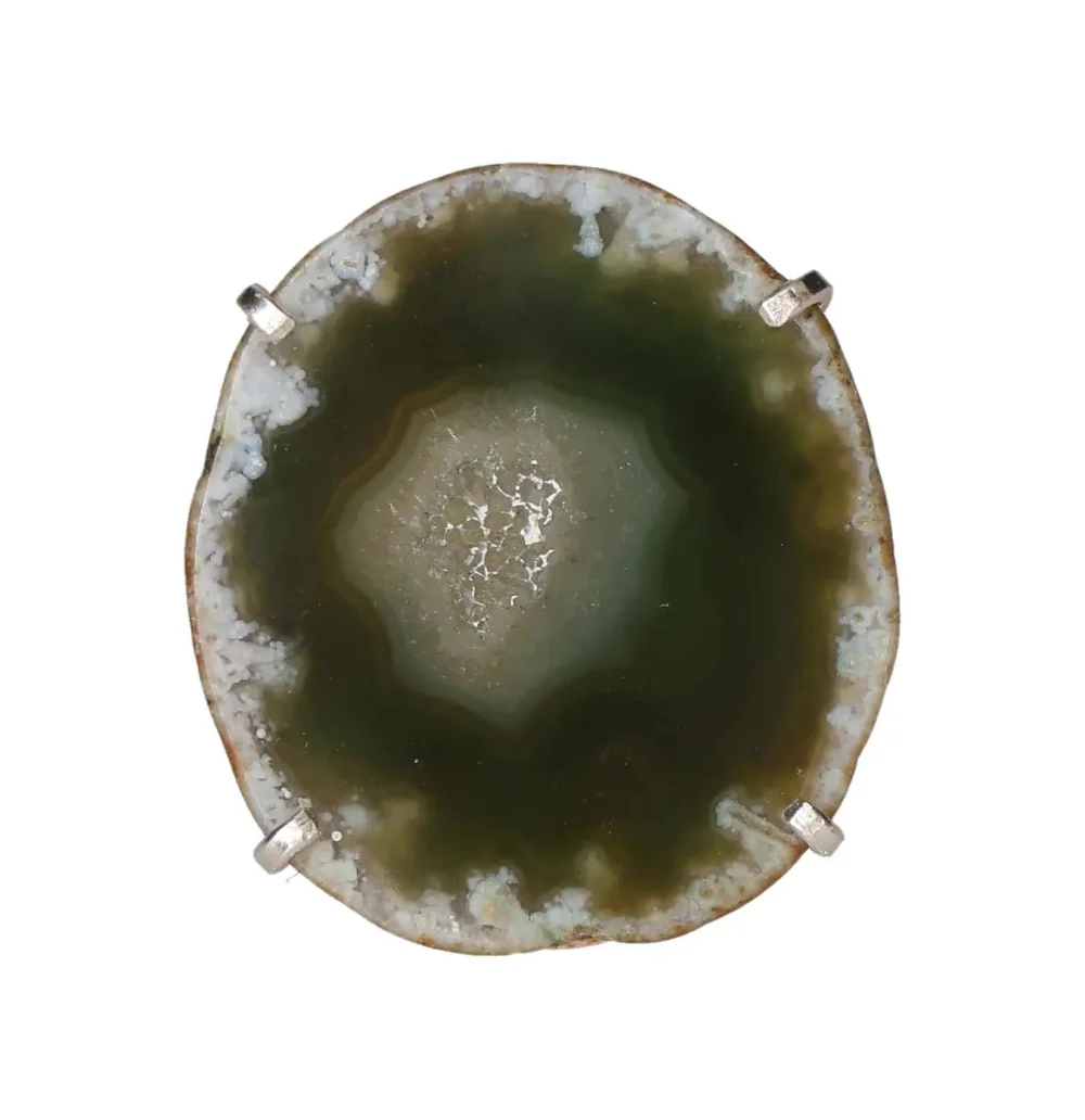 Agate Slice Arc And Wire Ring Silver 603287 P30 - Image 3