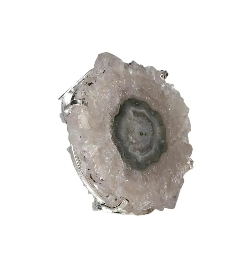 Agate Stalactite Cuff Ring – Crystal Bloom in Silver 614122 - Image 2