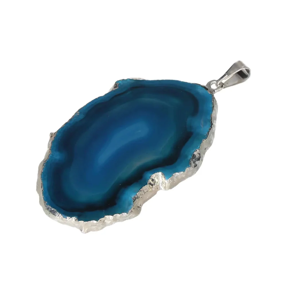 Teal Agate Slice Pendant 608466 - Image 2