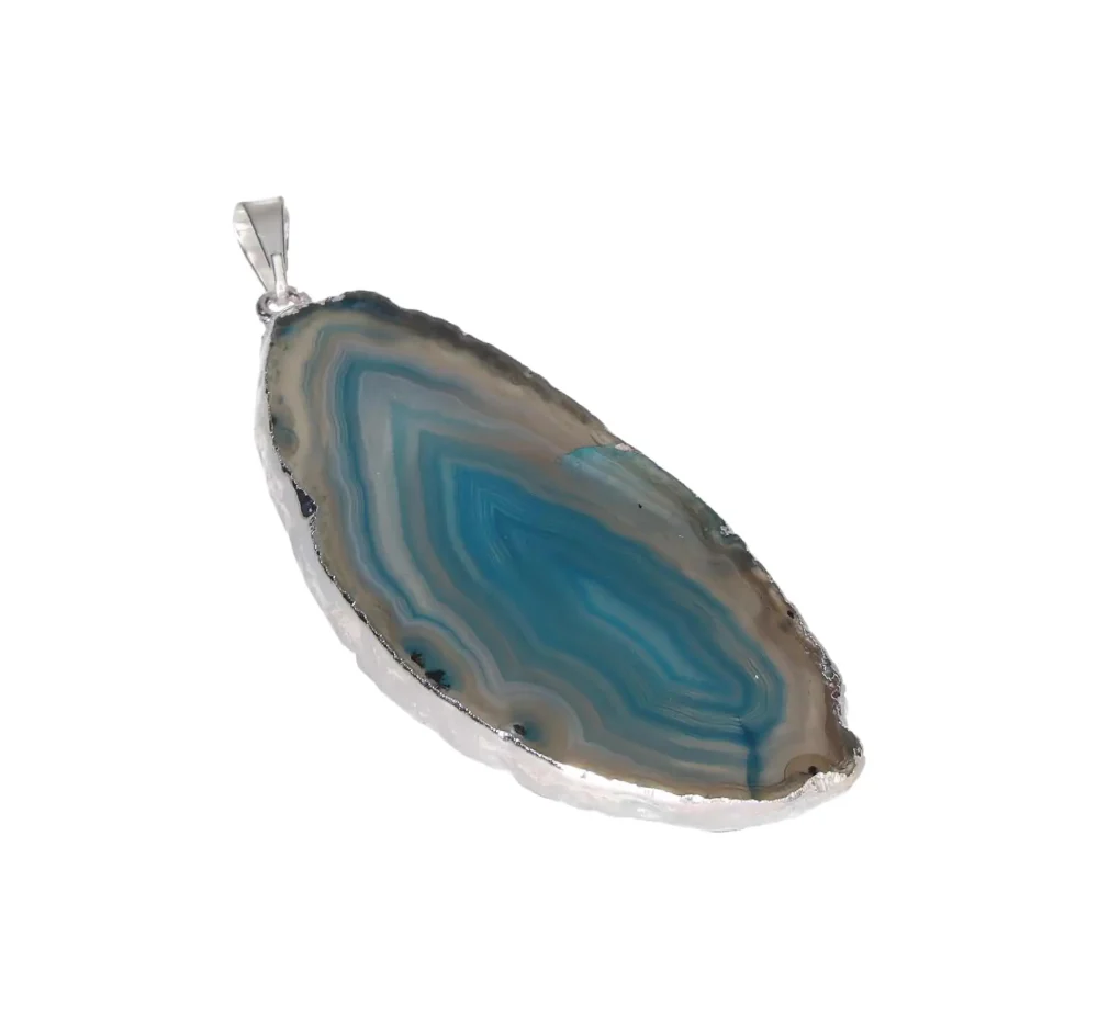 Teal Agate Slice Pendant 608367 - Image 2