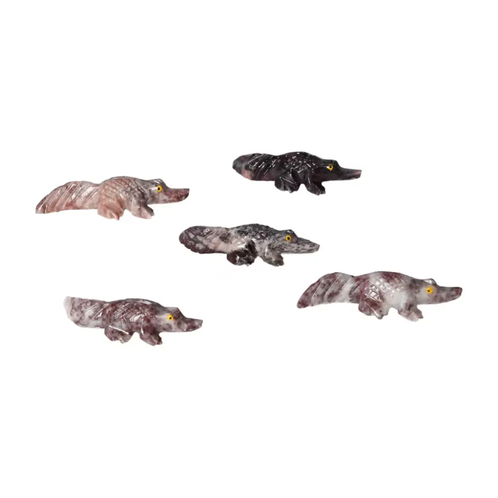 Carved Moon Marble Alligator 571289