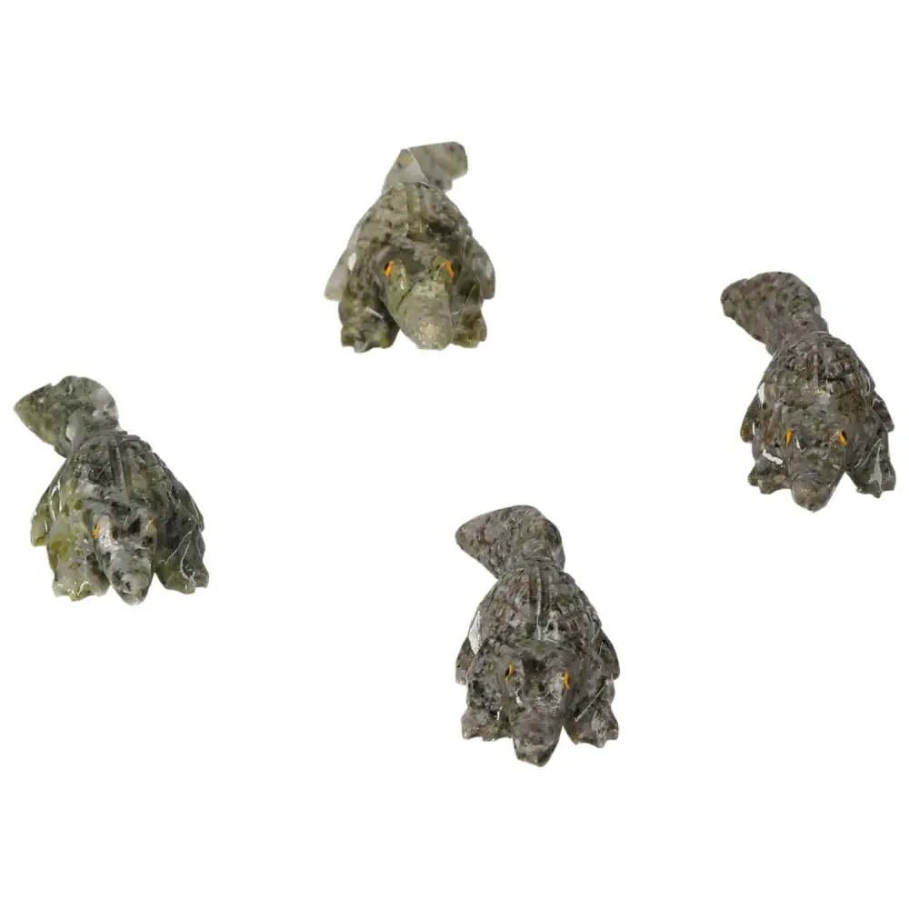 Carved Serpentinite Alligator 571302 - Image 3