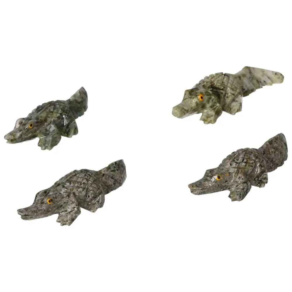 Carved Serpentinite Alligator 571302 - Image 4