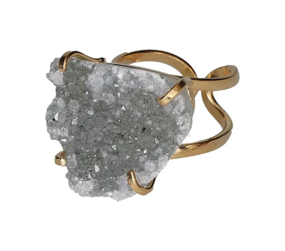 Amethyst Cluster Arc And Wire Ring Gold 600750 P30 - Image 2