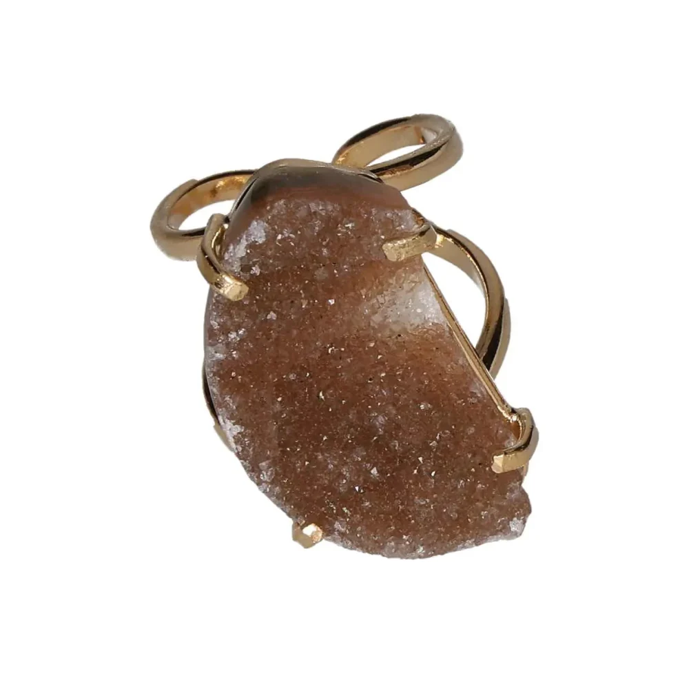 Amethyst Cluster Arc And Wire Ring Gold 600729 P30 - Image 3