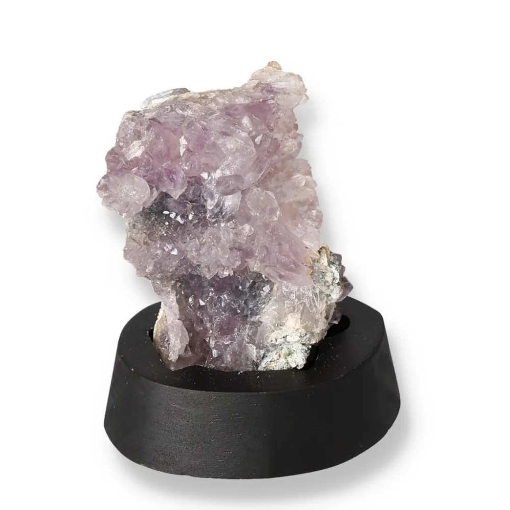 Amethyst Flower Wooden Base 032100