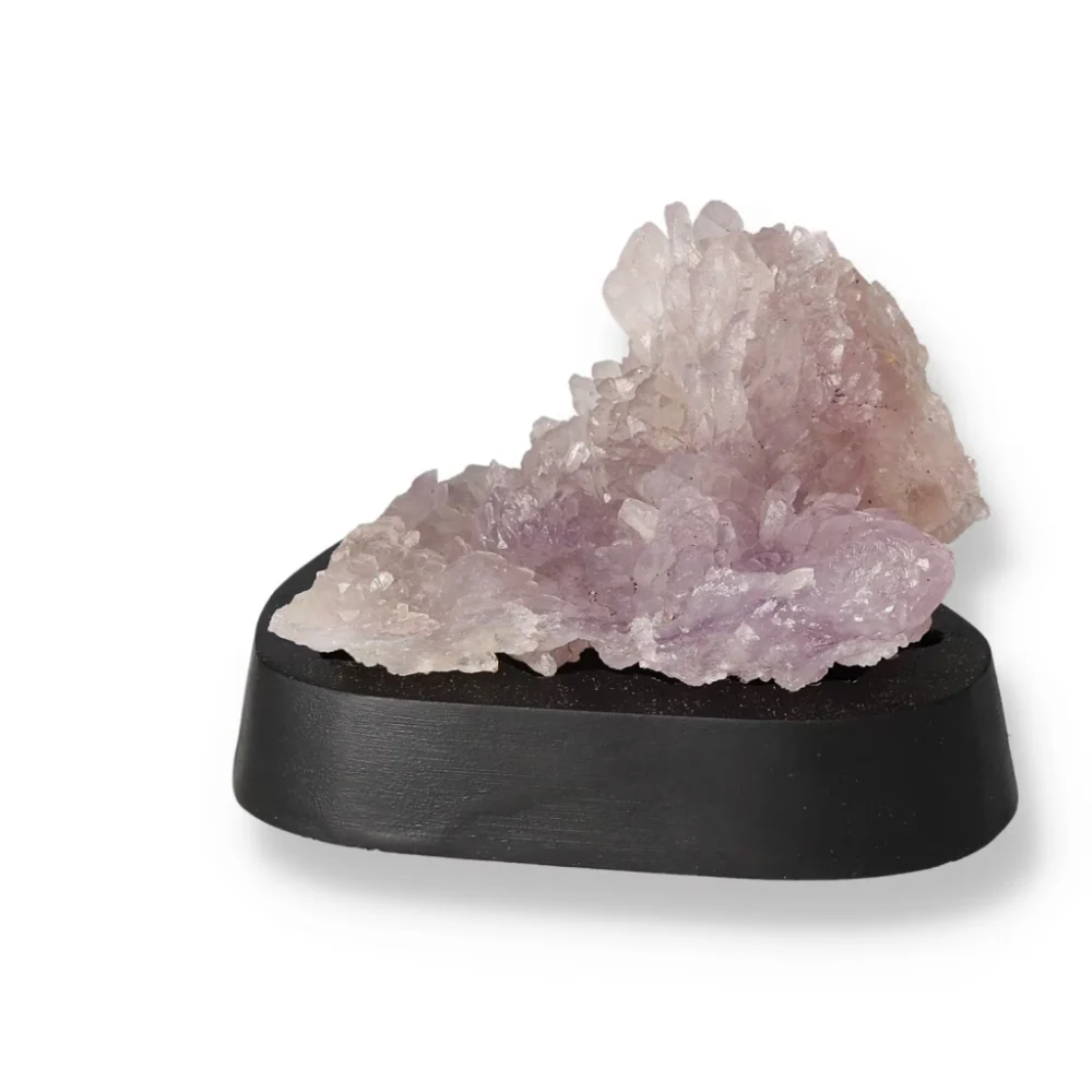 Amethyst Flower Wooden Base 031936