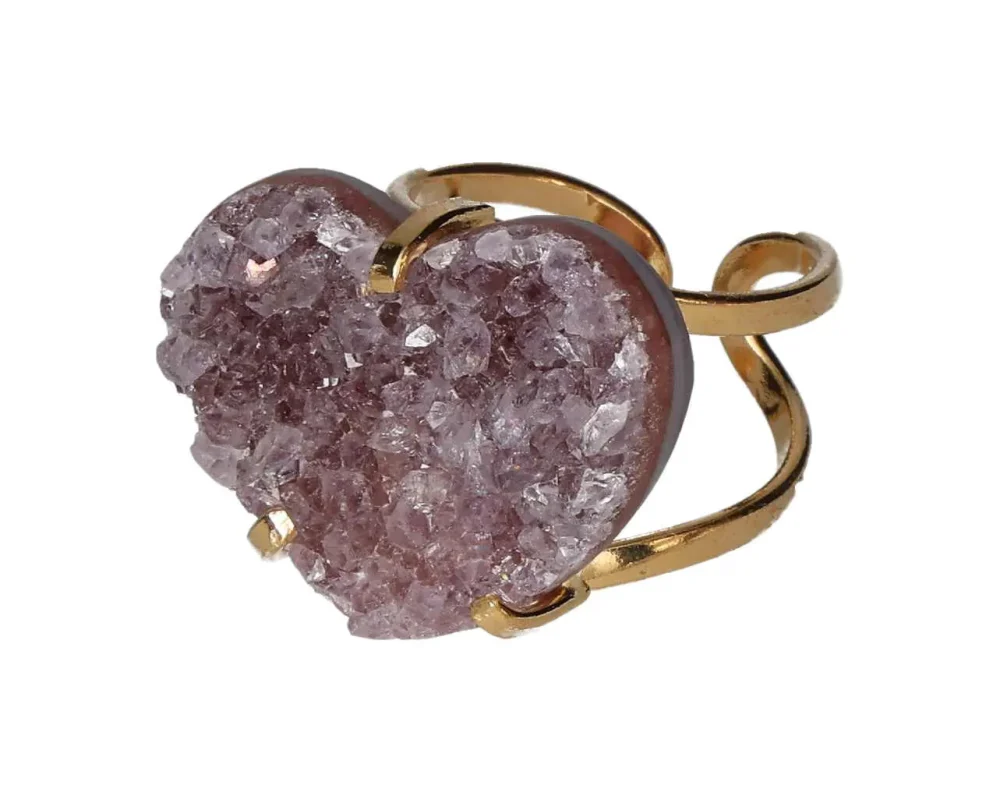 Amethyst Heart Arc And Wire Ring Gold 600576 P30 - Image 2