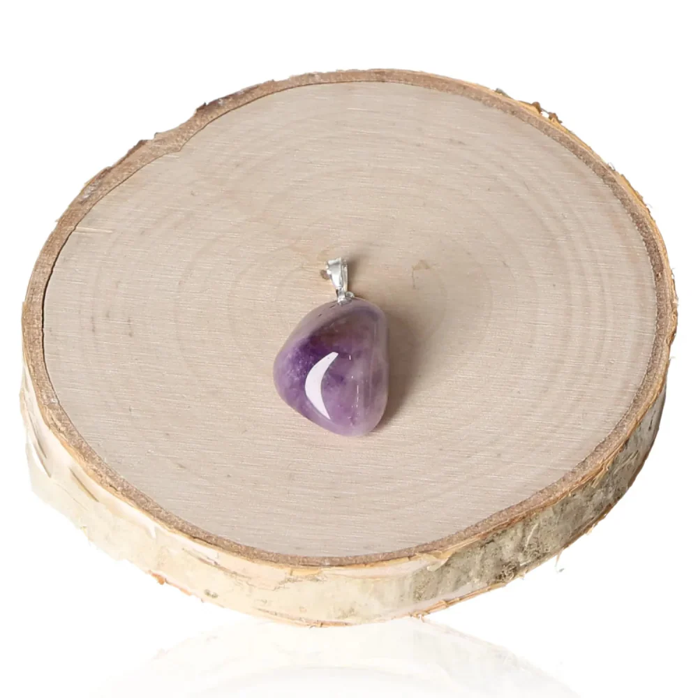 Amethyst Lavender Malawi Tumbled Pendant 555579 P30 - Image 3