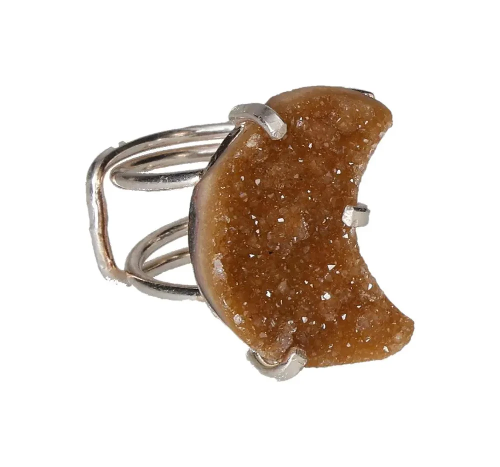 Amethyst Moon Arc And Wire Ring Silver 600484 P30