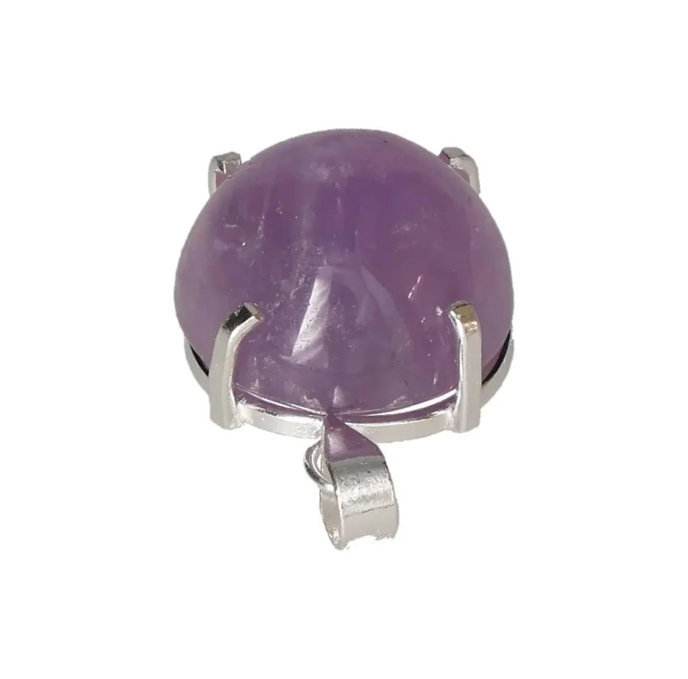 Amethyst Oval Cabochon Claw Pendant Silver 606189 P30 - Image 4