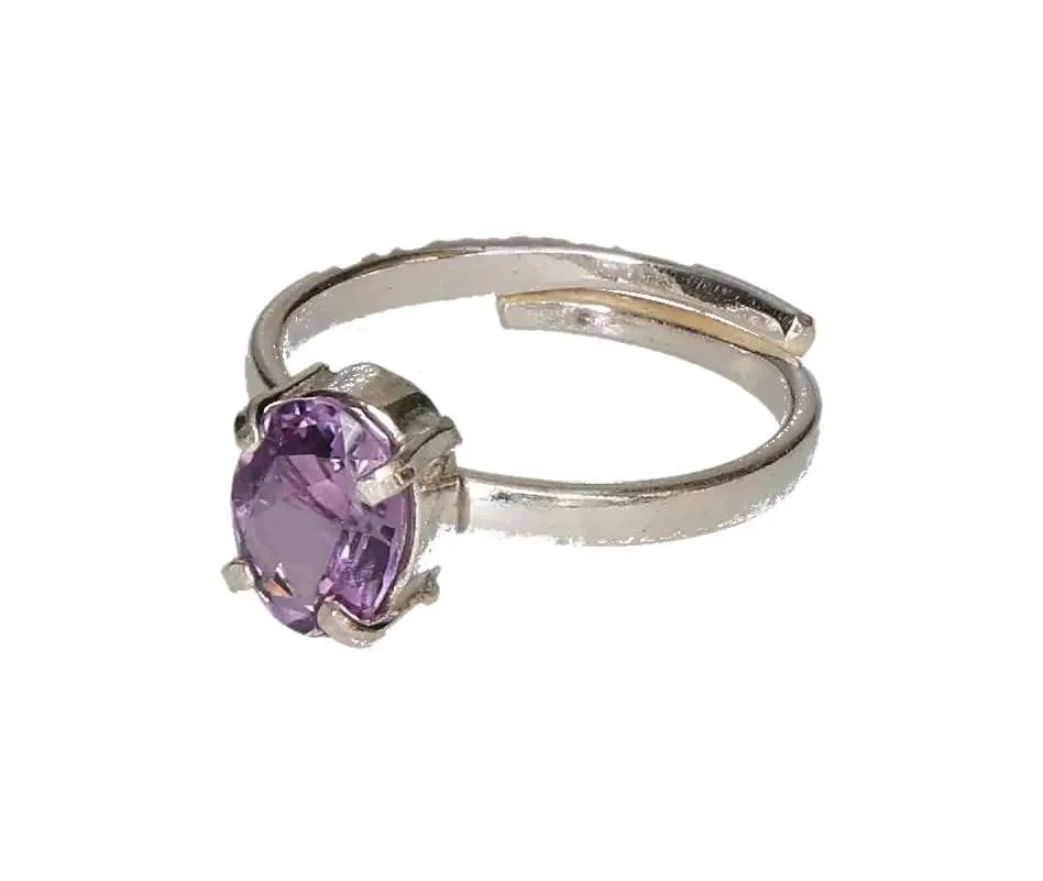 Amethyst Oval Sterling Ring Silver 600064 P30 - Image 2