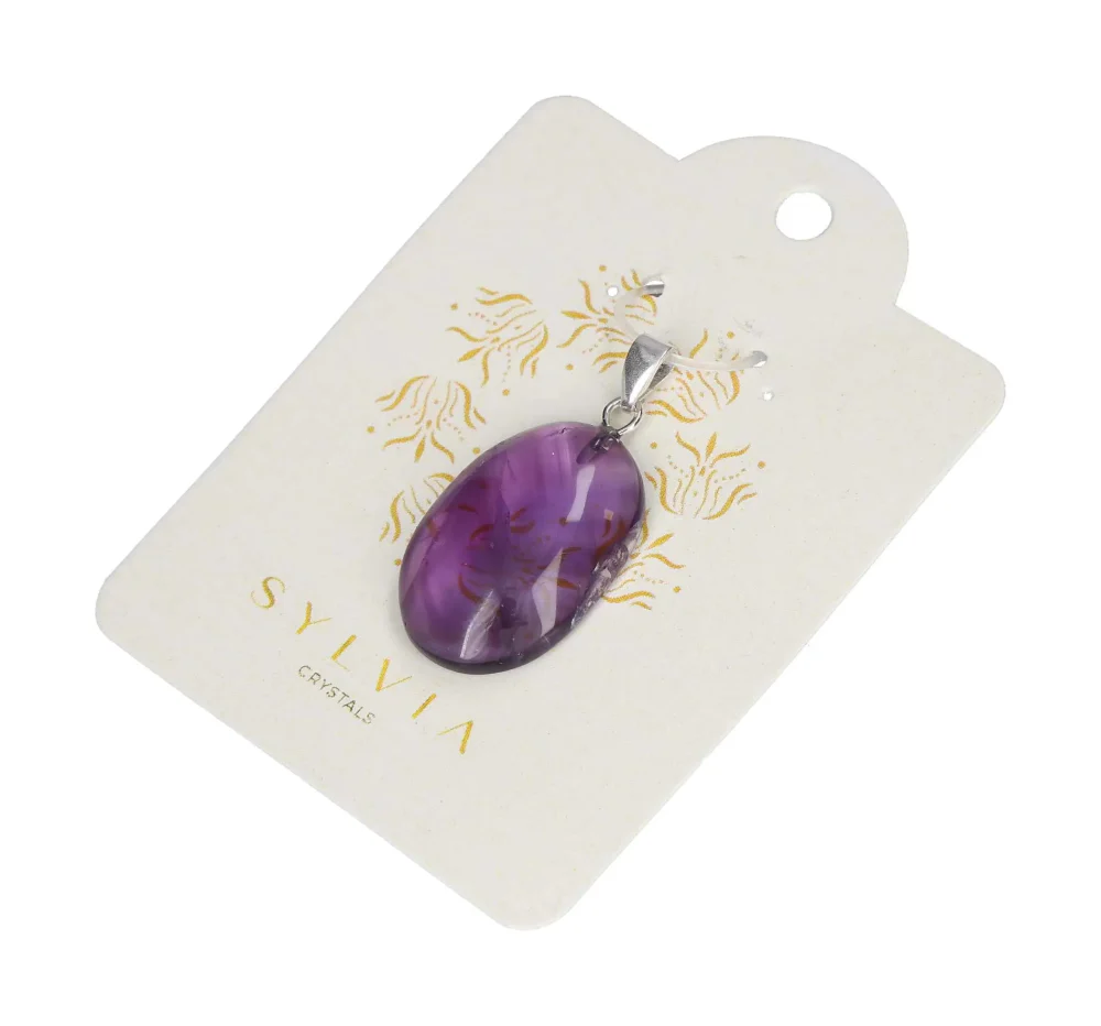 Amethyst Pendant Cabochon Silver 632010 P30 - Image 3