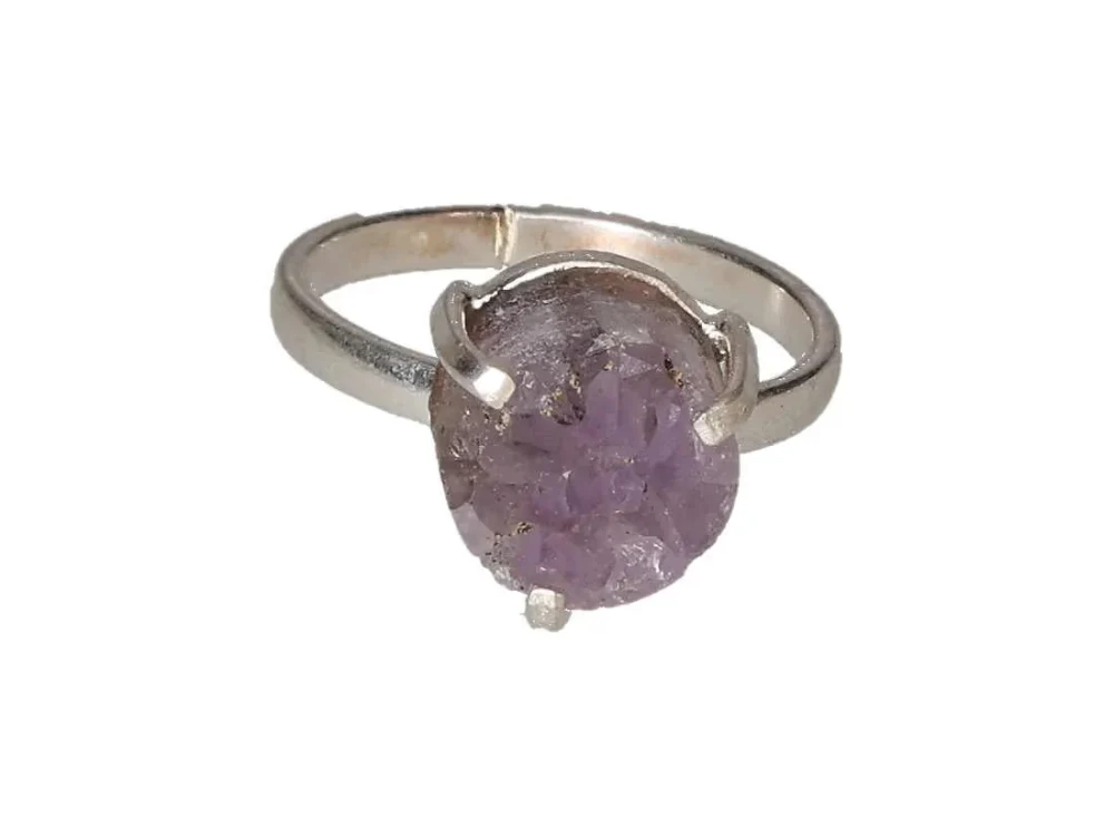 Amethyst Simple Band Ring Silver 599771 - Image 3