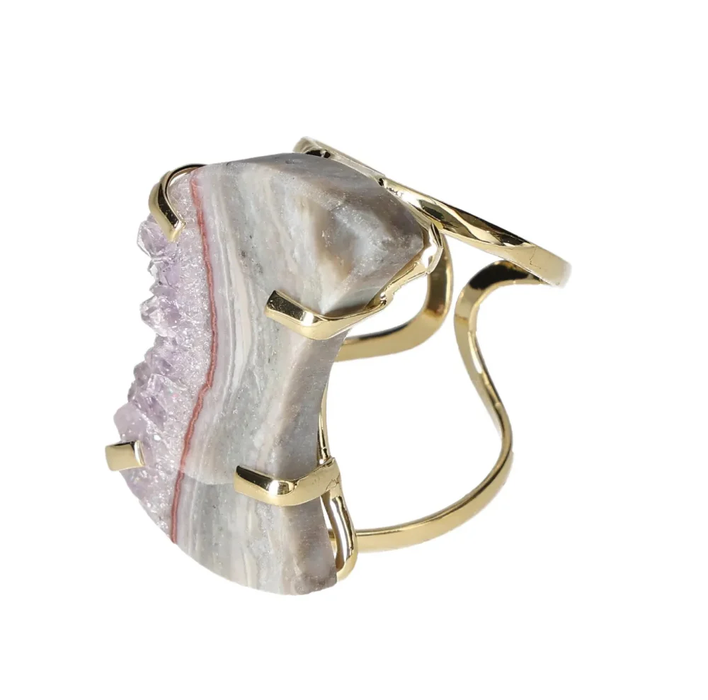 Amethyst Slice Moon Ring Gold 633222 P30 - Image 2