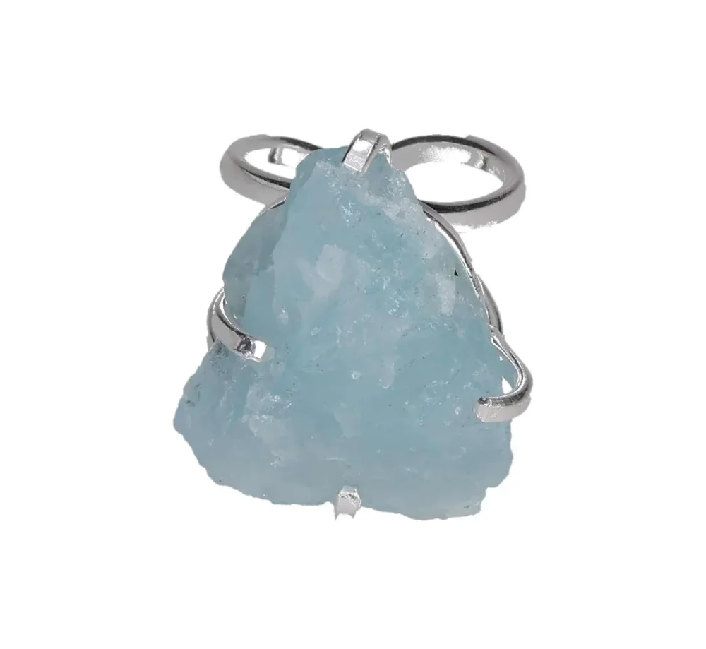 Aquamarine Arc Ring Silver 622318