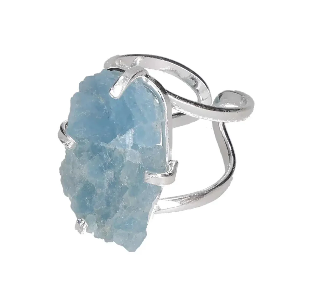 Aquamarine Arc Ring Silver 622349 - Image 3