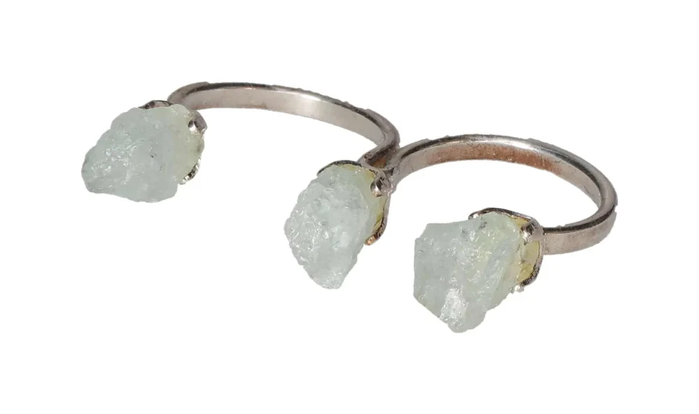 Aquamarine Triple Ring Silver 599788 - Image 2