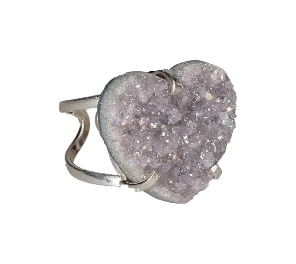 Aura Heart Arc Ring – Iridescent Love in Silver 614191 - Image 2