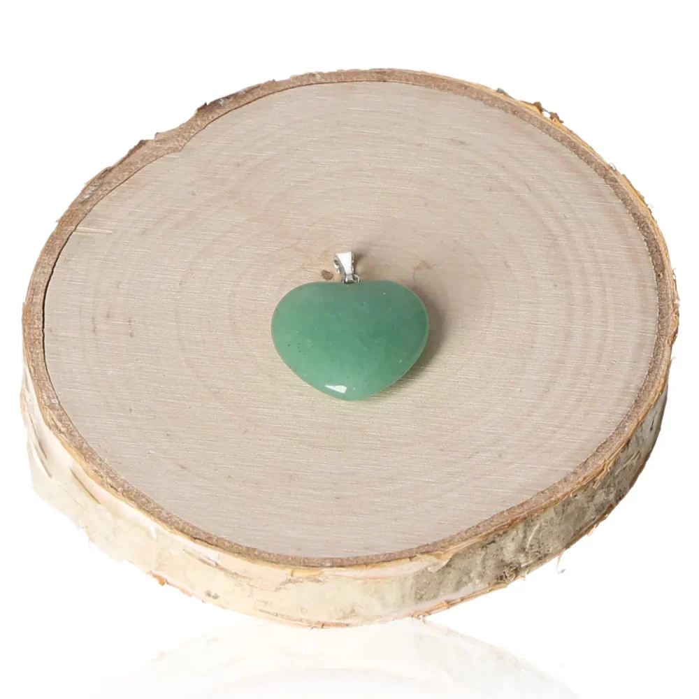 Aventurine Heart Pendant 20mm 555739 P30 - Image 3