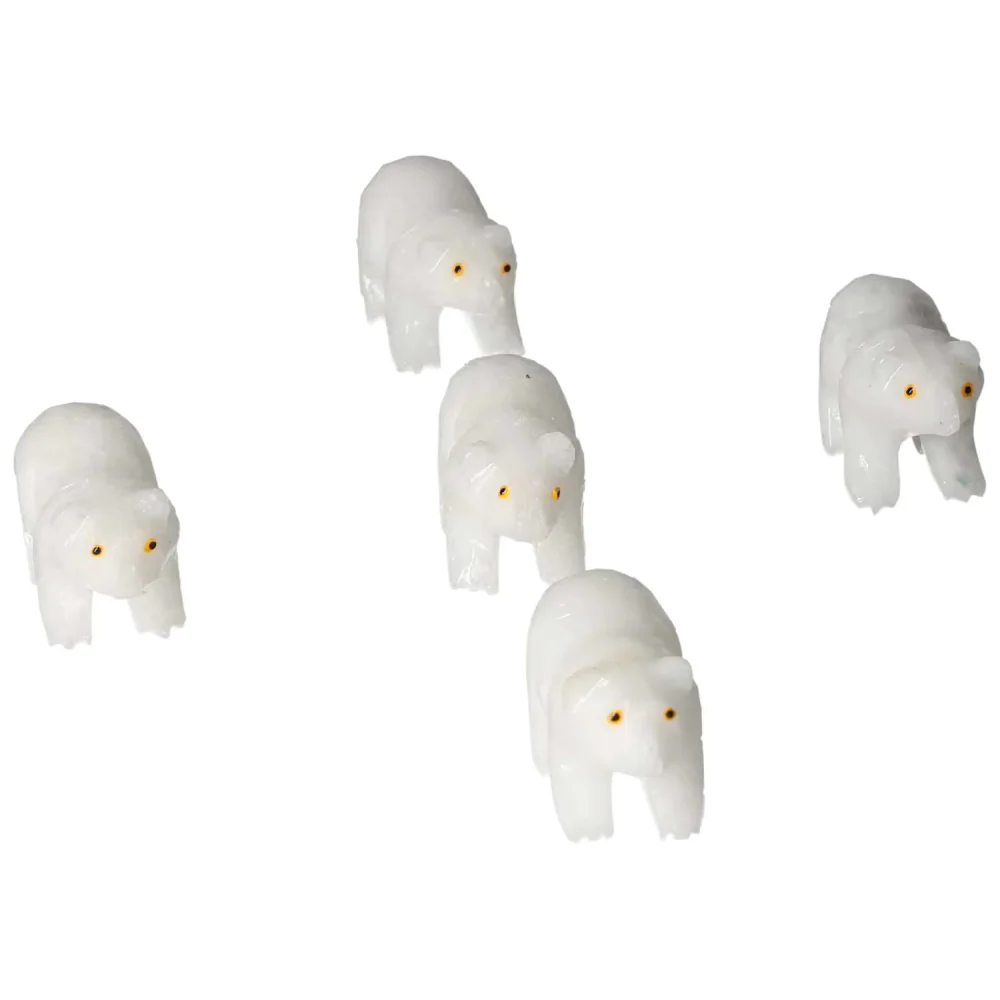 Carved Marble Bear 571555 - Image 11