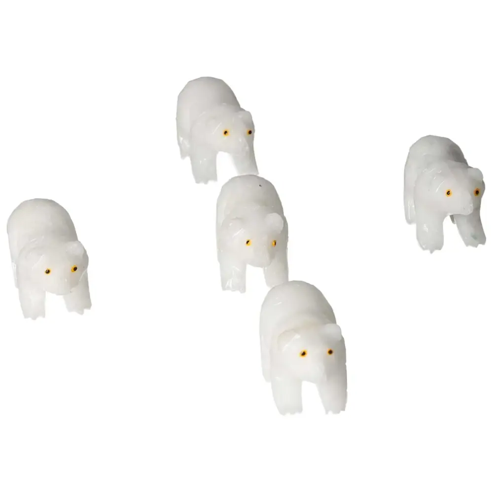 Carved Marble Bear 571555 - Image 3