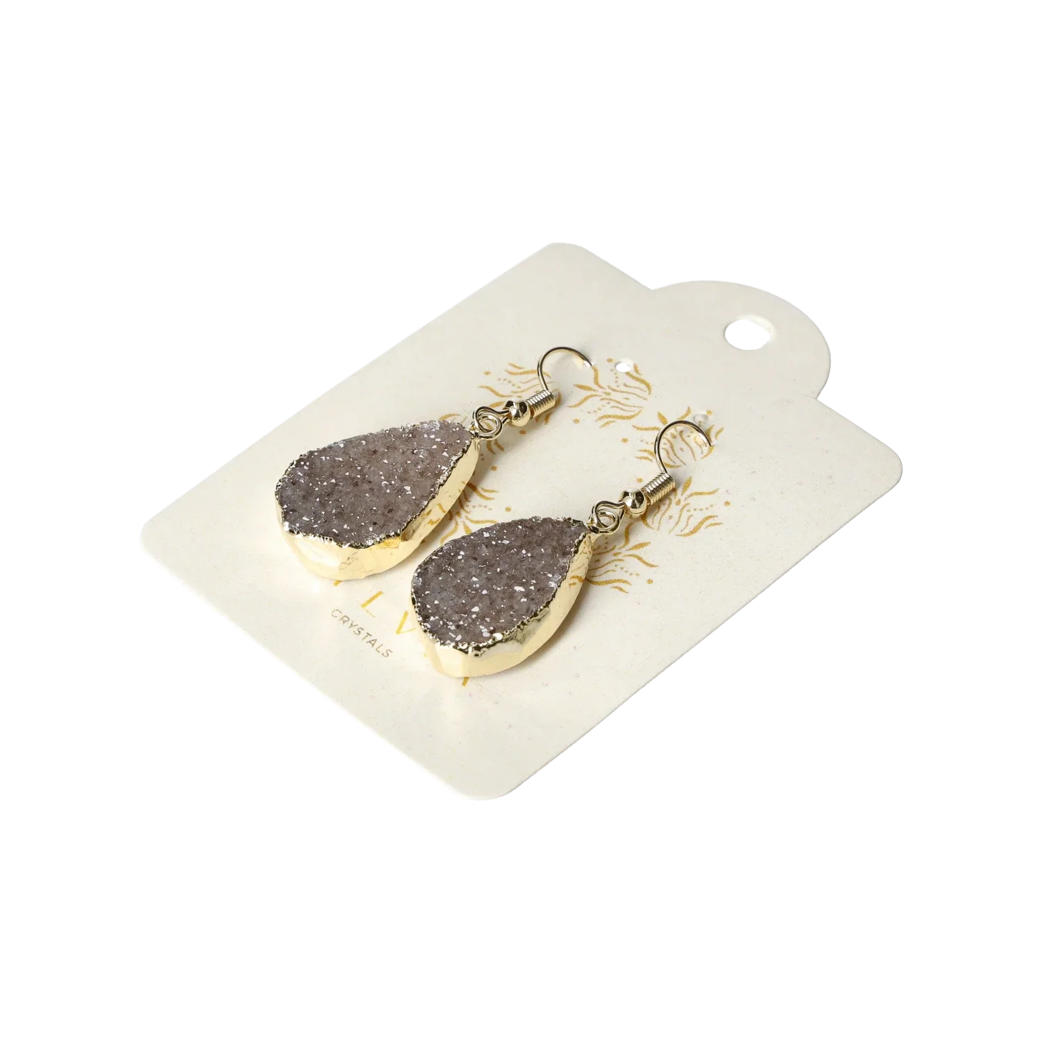 Black Druse Earring Gold 40000196 - Image 2