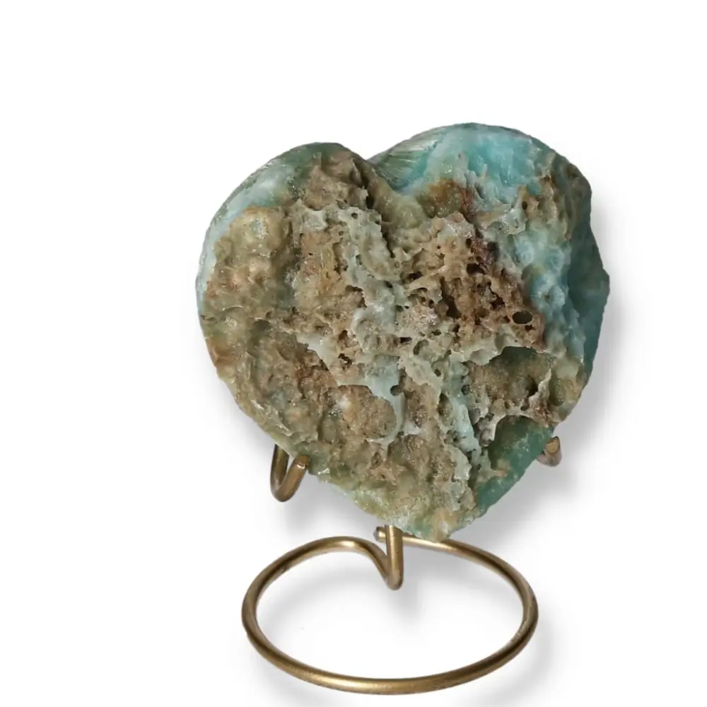 Blue Aragonite Heart 557207