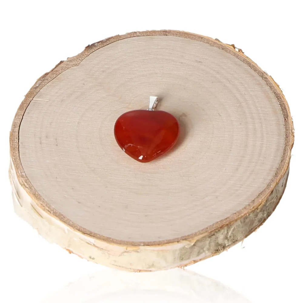 Carnelian Heart Pendant 20mm 555746 P30 - Image 3
