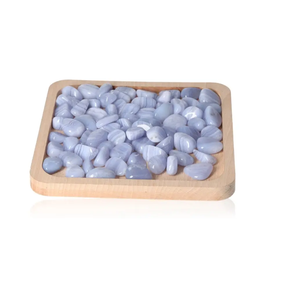 Blue Chalcedony Tumbled S 080095
