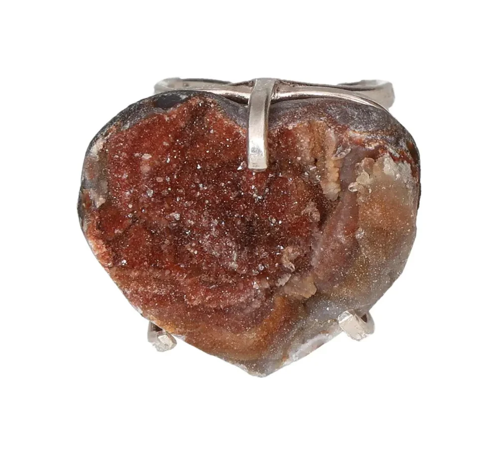 Silver Ring with Chalcedony Heart – Gentle Love and Soothing Elegance 598521 P30 - Image 3