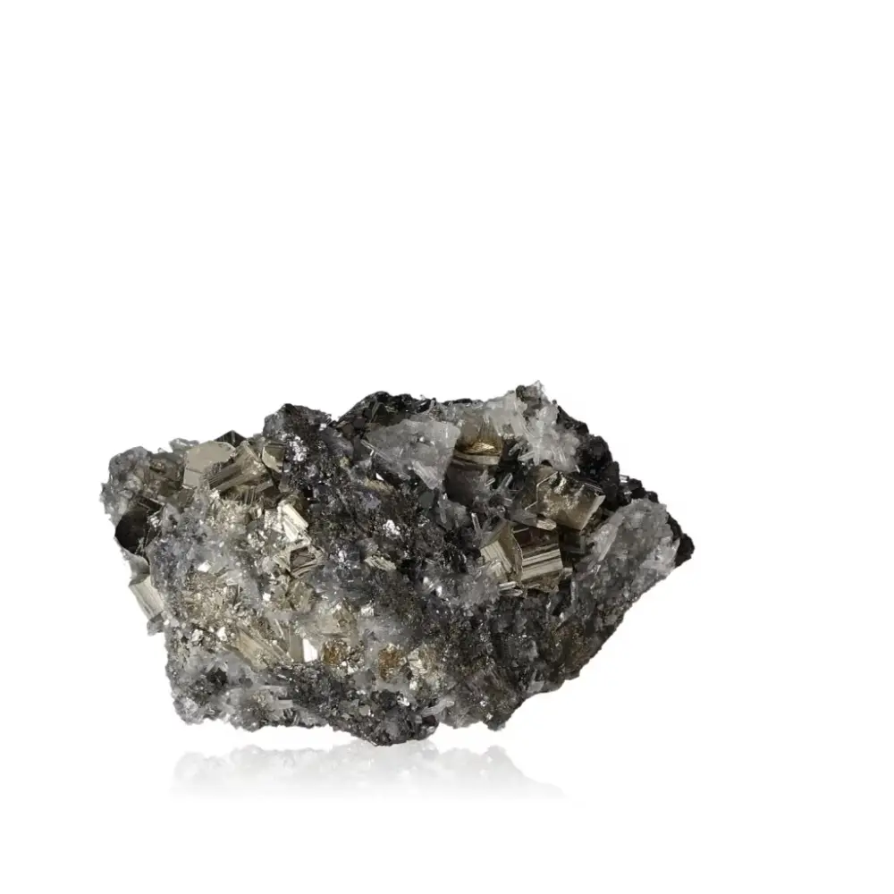 Pyrite with Quartz, Sphalerite and Galena 044615