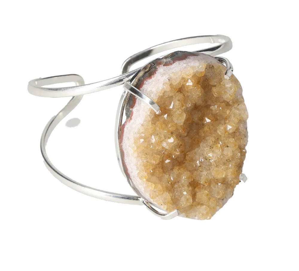 Citrine Cluster Wire Bracelet Silver 622516 - Image 2