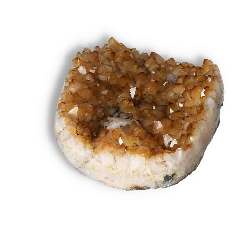 Citrine Druze with Calcite 565271 - Image 15
