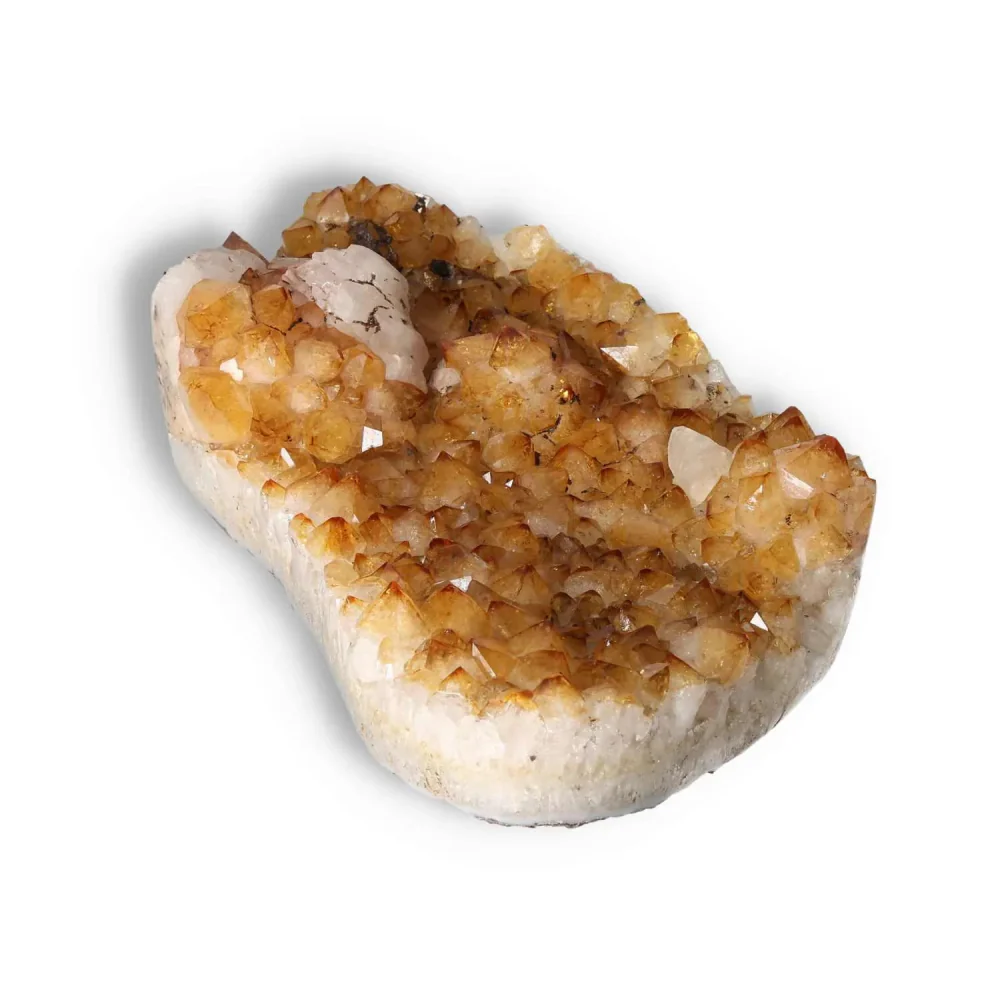 Citrine Druze with Calcite 565288 - Image 11