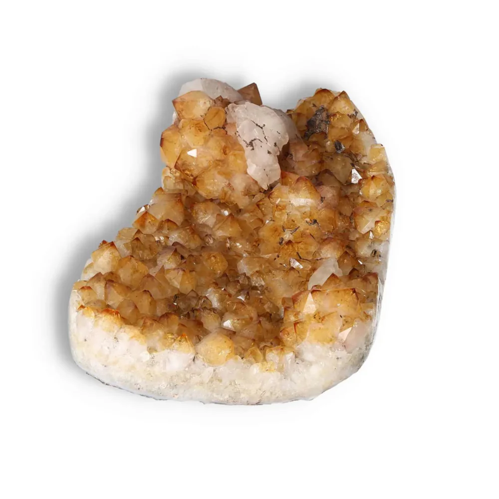 Citrine Druze with Calcite 565288 - Image 12