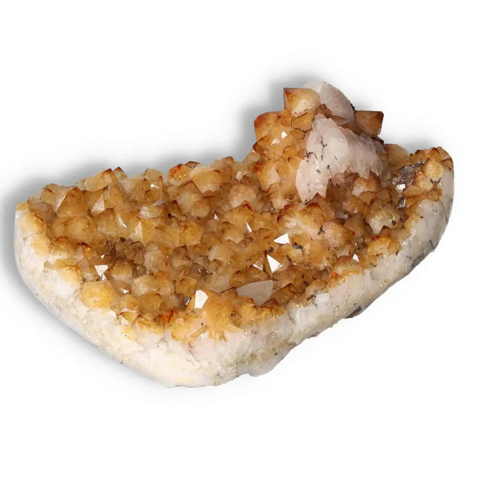 Citrine Druze with Calcite 565288 - Image 13