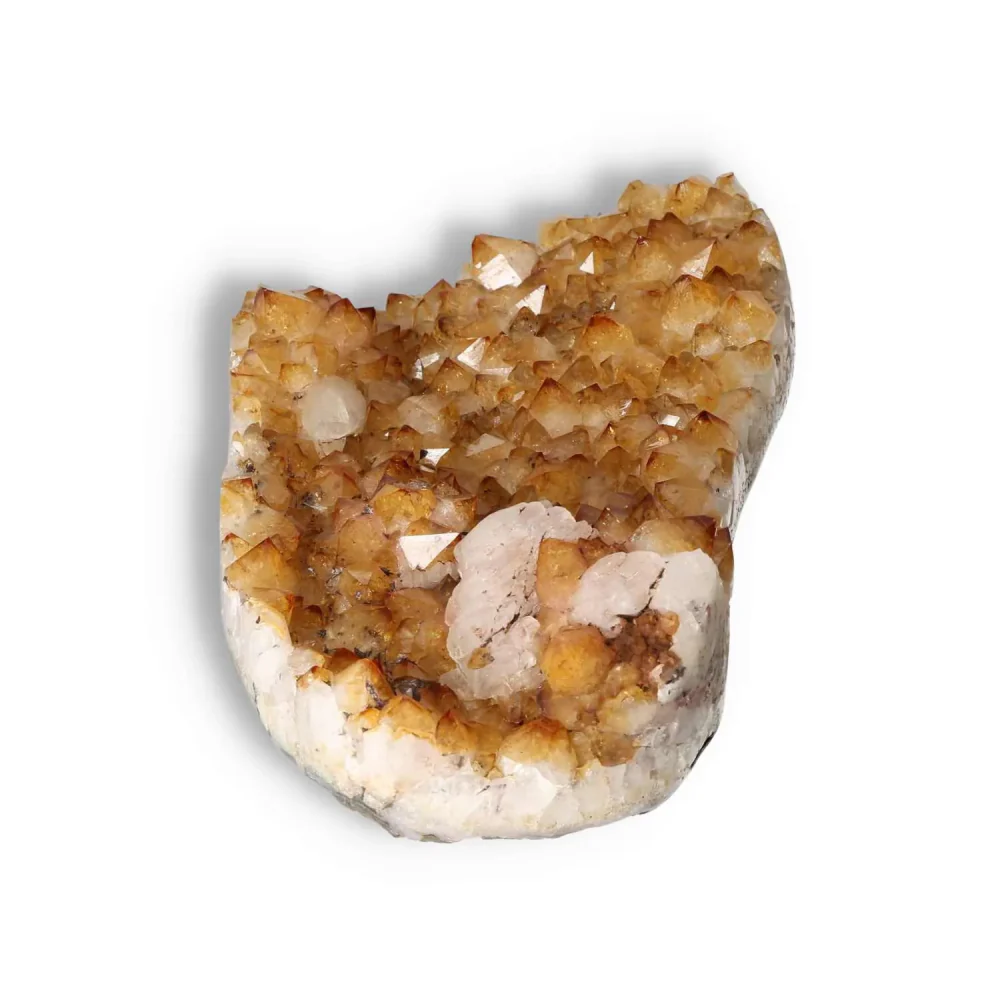 Citrine Druze with Calcite 565288 - Image 15