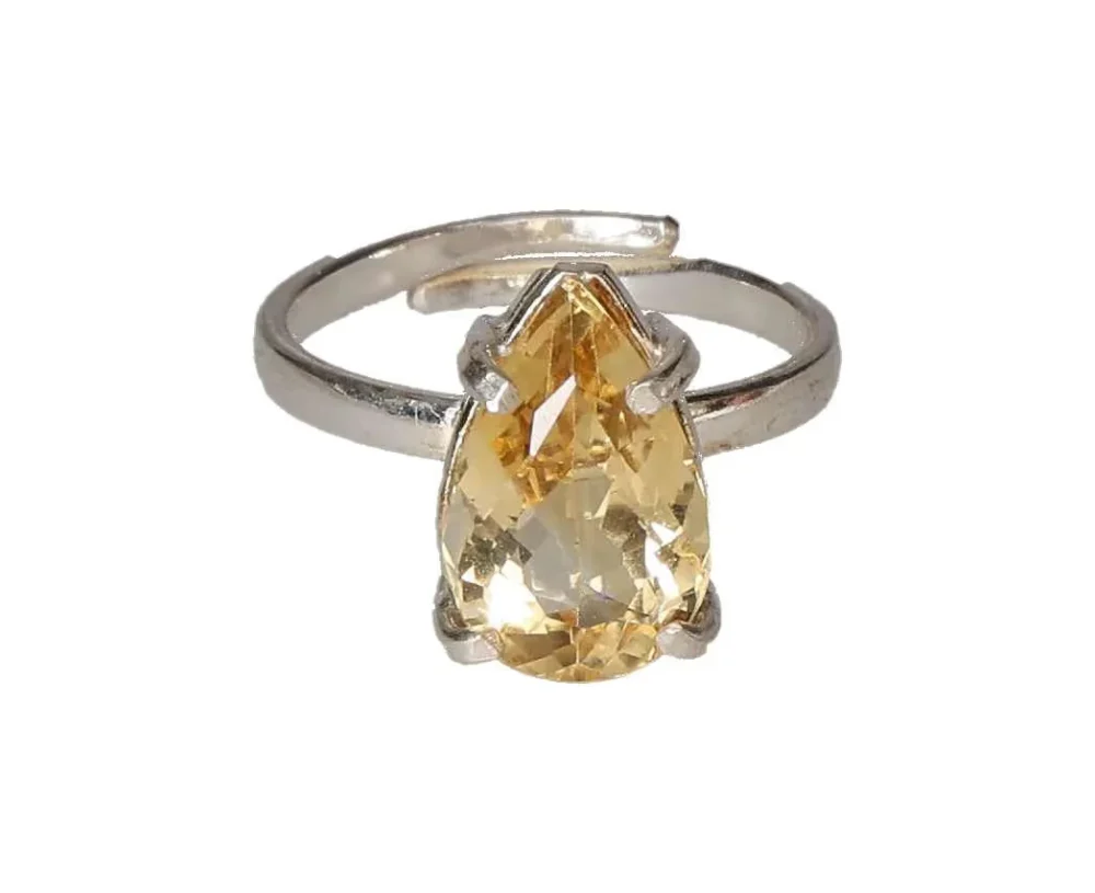Citrine Oval Sterling Silver Ring 599122 - Image 3
