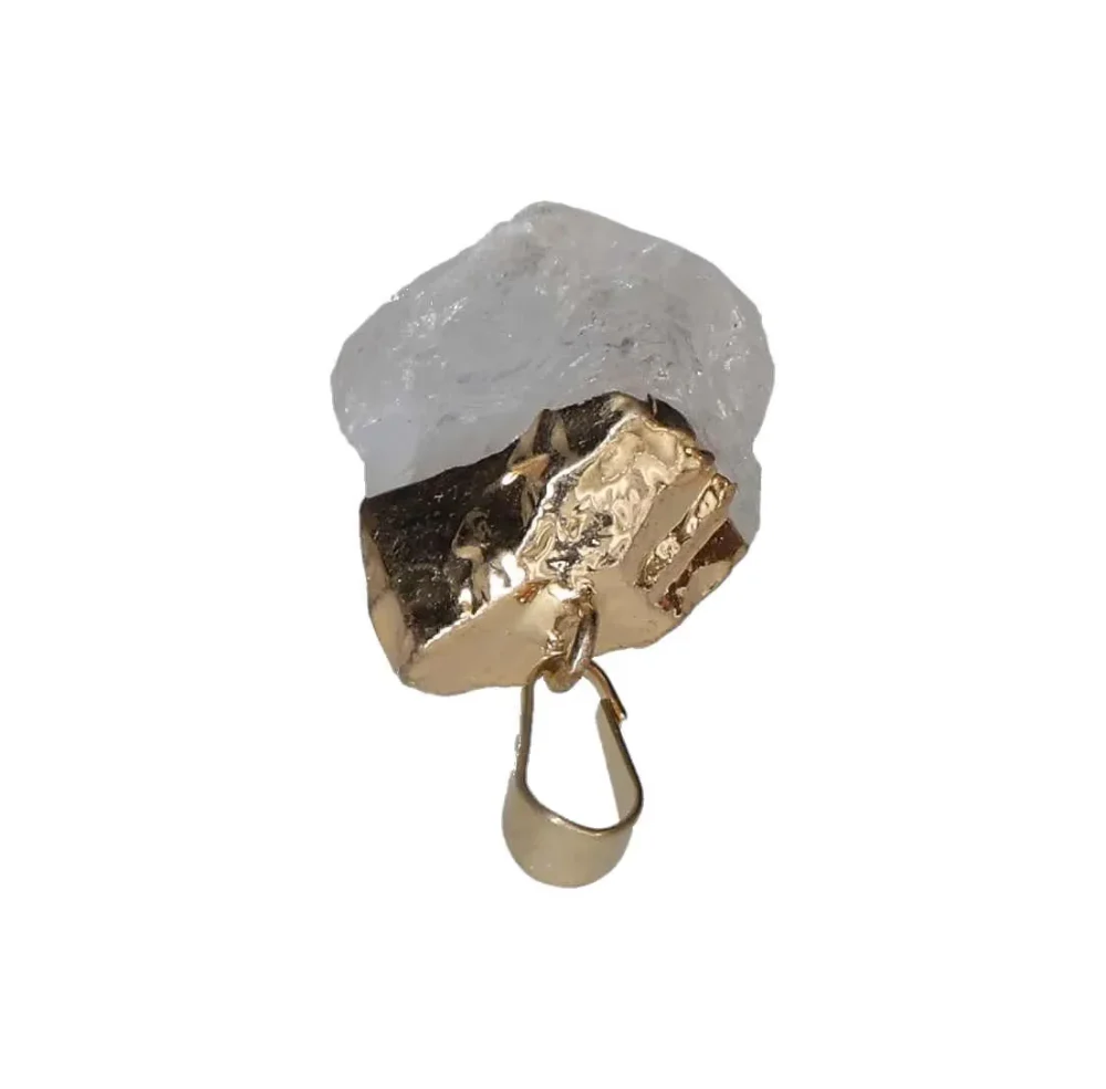 Clear Quartz Gem Pendant Gold 605663 P30 - Image 4