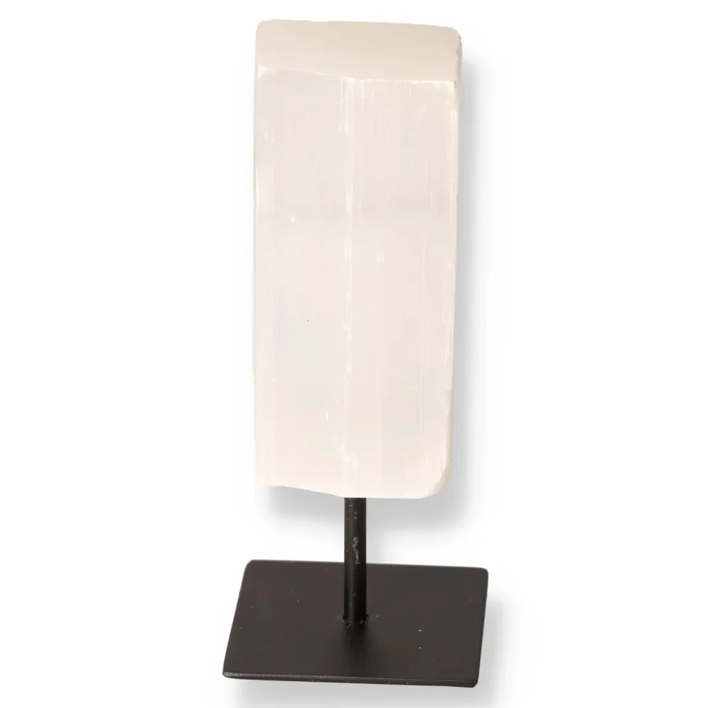 Selenite on Metal Stand 027090