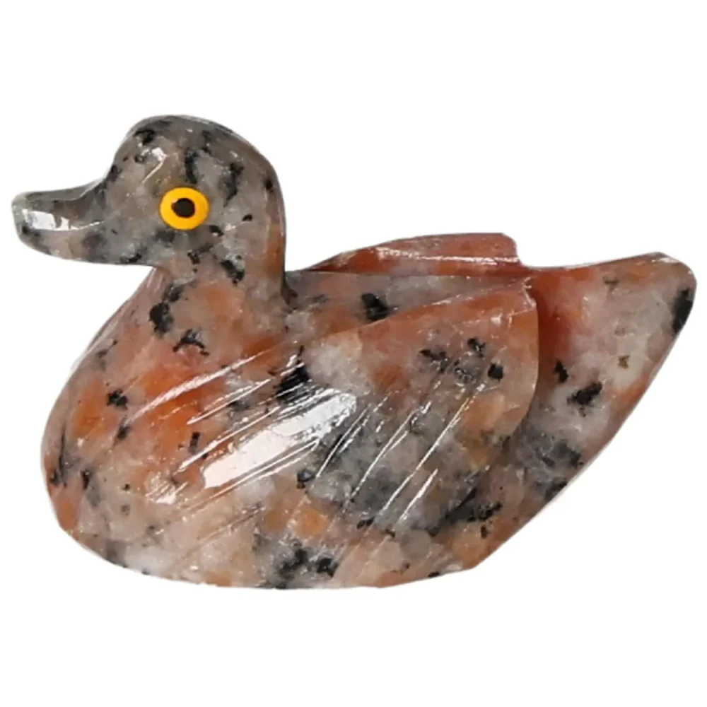 Carved Orchid Calcite Duck 571630 - Image 13