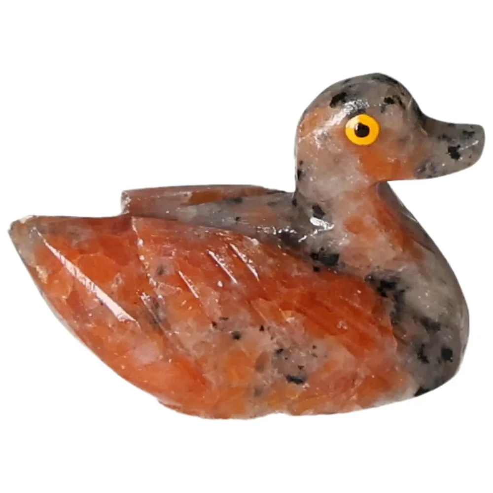Carved Orchid Calcite Duck 571630 - Image 16