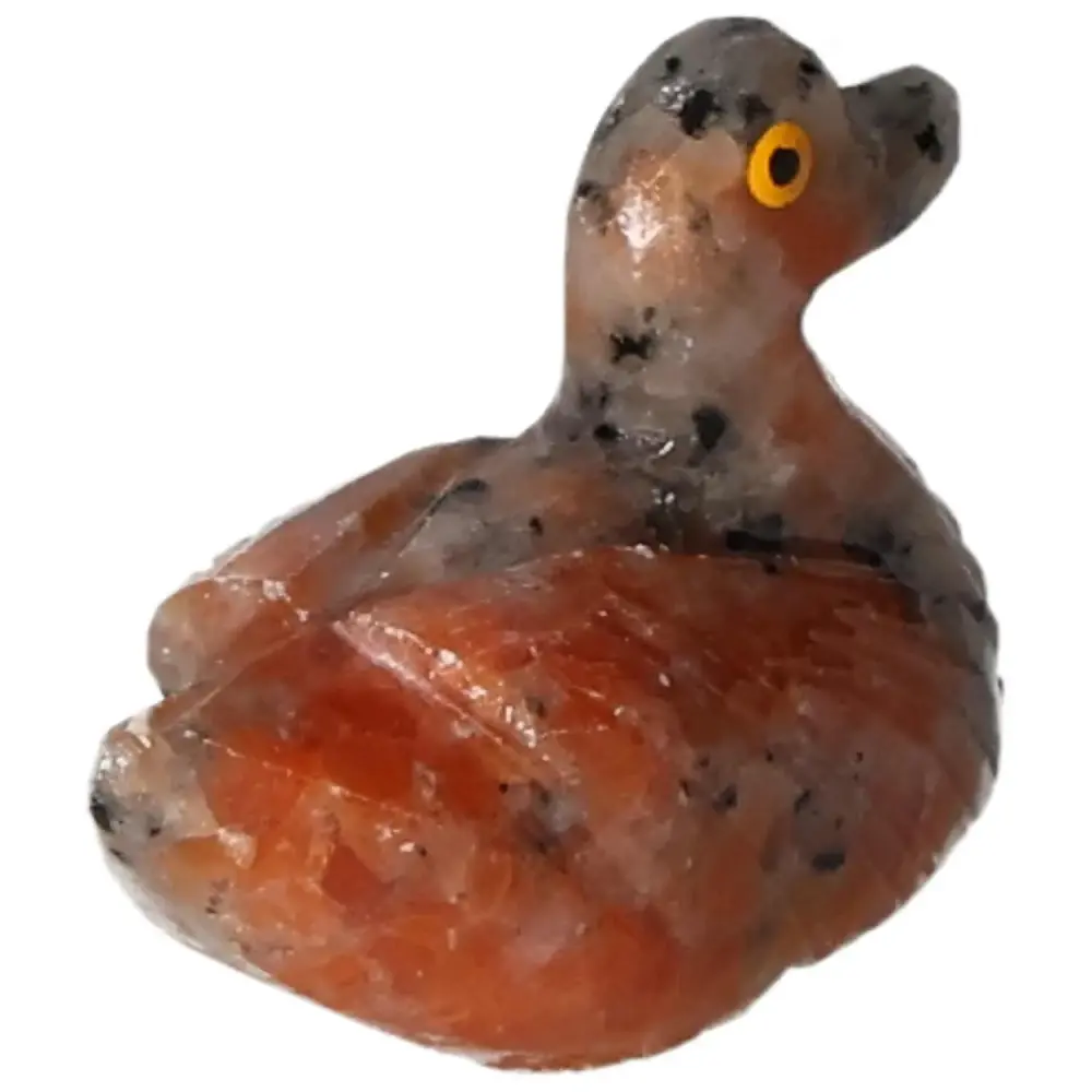 Carved Orchid Calcite Duck 571630 - Image 7