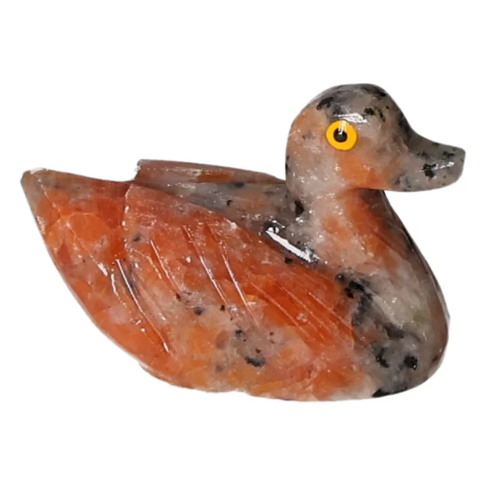 Carved Orchid Calcite Duck 571630 - Image 9