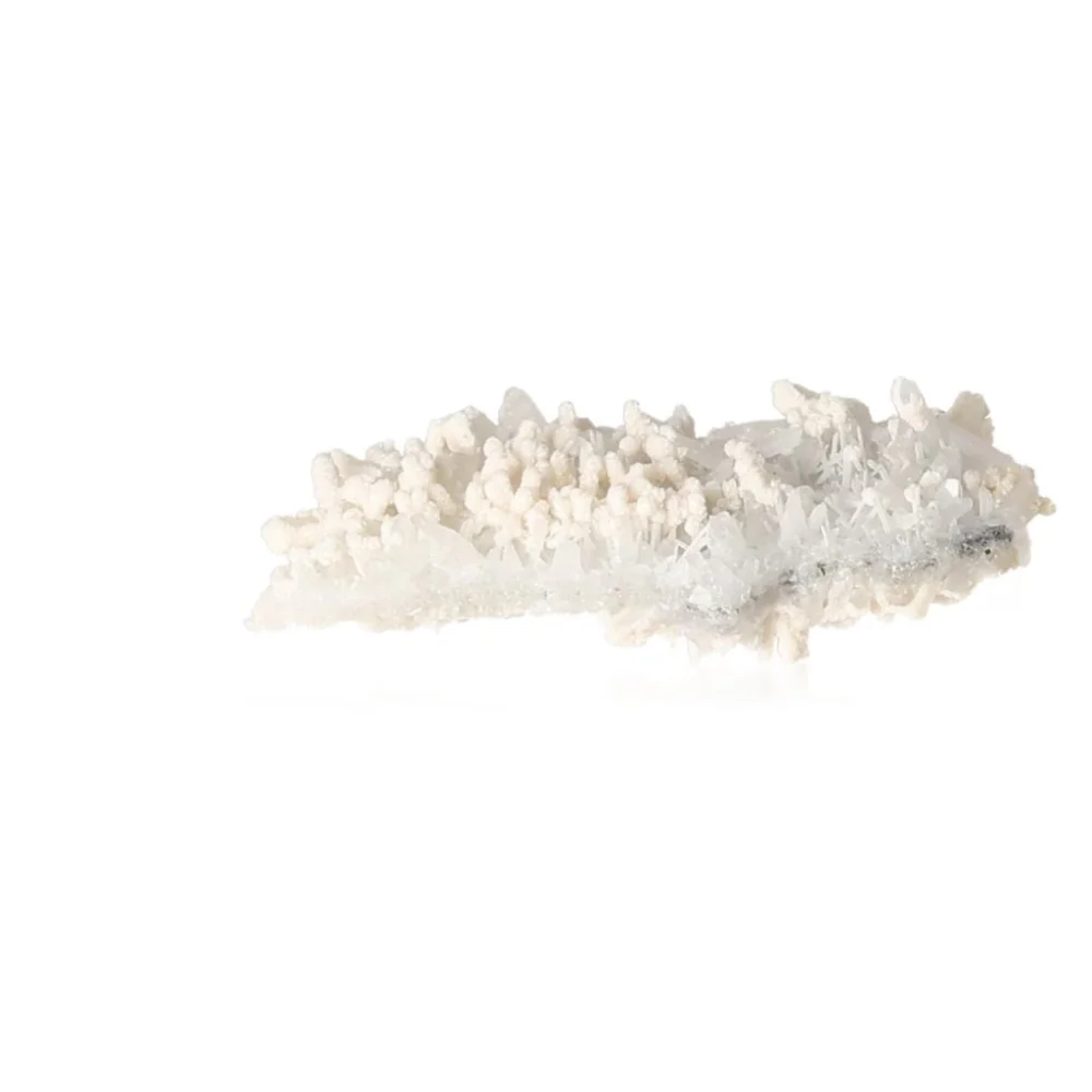 Grape Agate White to pale beige cluster with sharp, spiky crystal formations. 049337 - Image 2