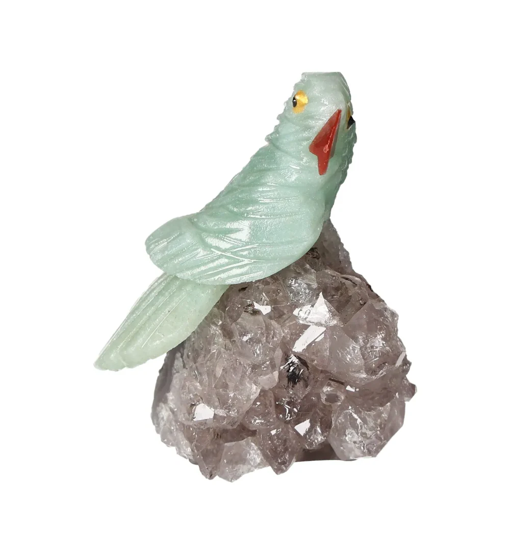 Green Quartz Parrot On Quartz 636407