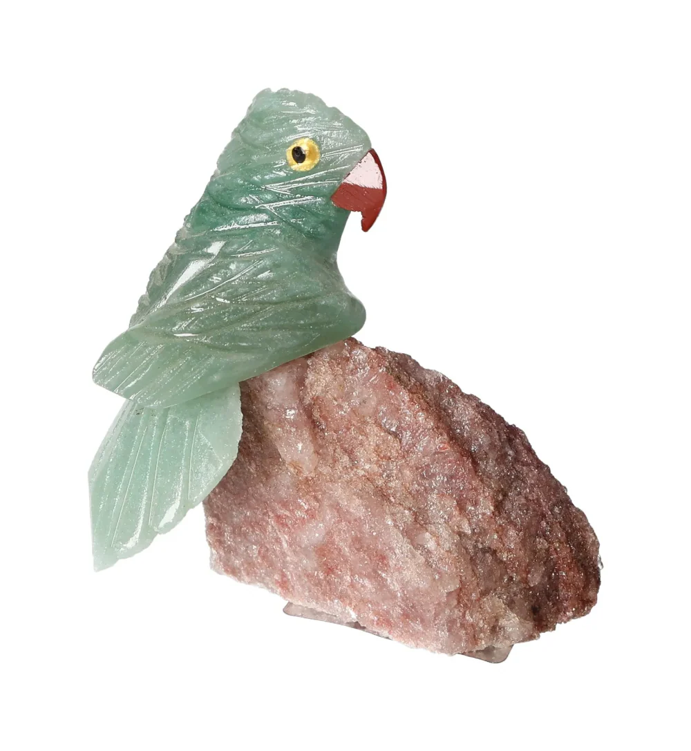Green Quartz Parrot On Quartz 636407 - Image 2