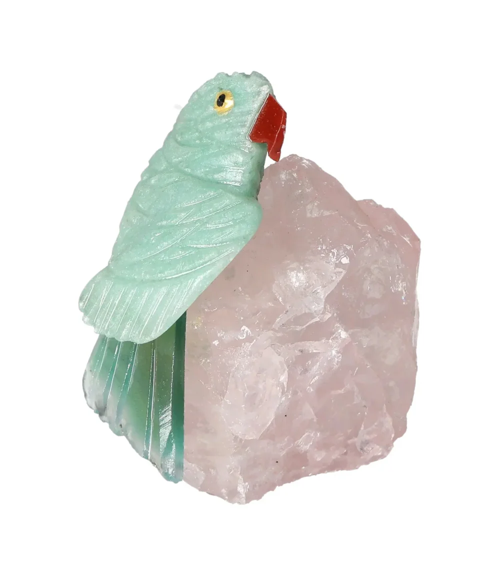 Green Quartz Parrot On Quartz 636384 - Image 5